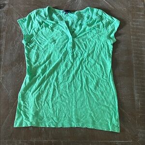 GAP Mint Green Lace Accent Tee